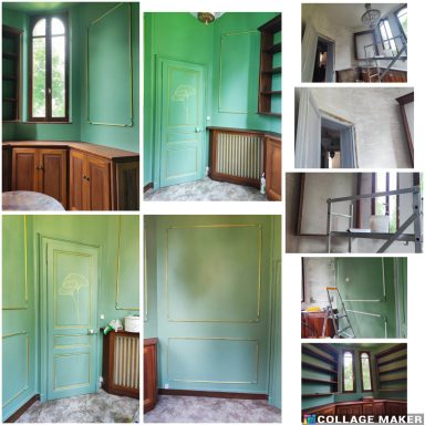 remise en état d'une bibliothèque, style imposé