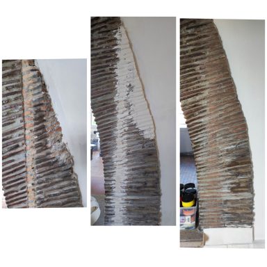 réfection du pilier après démontage d'un coffrage