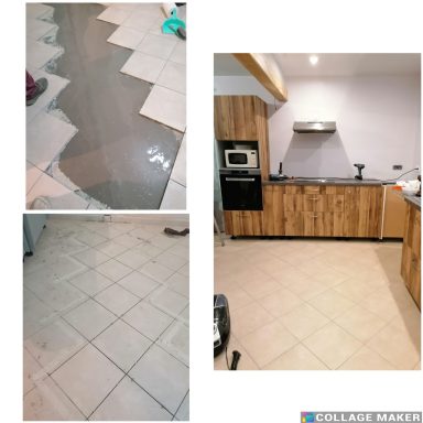 reprise du sol après démontage d'un mur